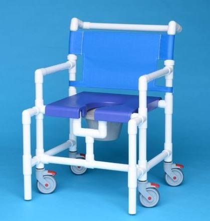 Innovative Products Unlimited Oversized Shower/Commode Chair, 450 lb Capacity, 5" Casters