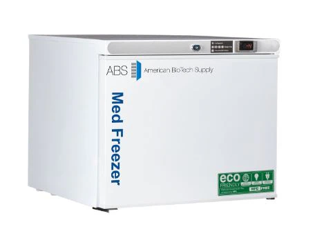 American Biotech Supply Pharmacy/Vaccine Freezer, 1.3 Cu Ft, Solid Door, Left Hinge, -15 to -25C, Auto Defrost