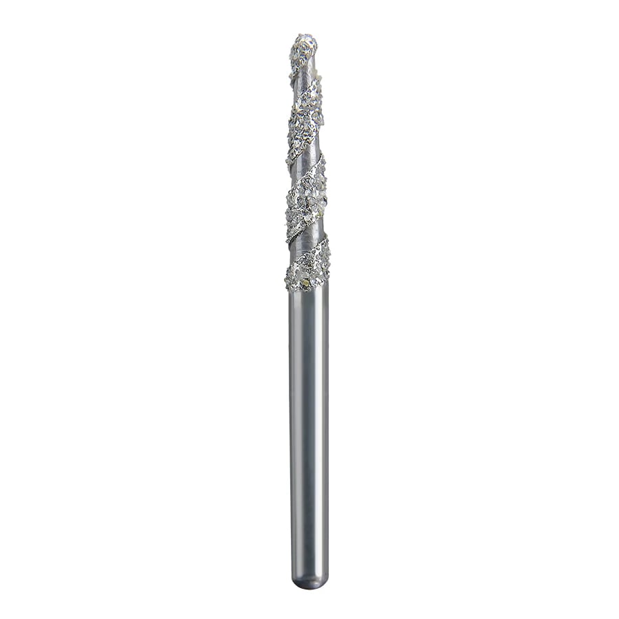 Spring Health Products #772.7T Turbo Super Coarse Round End Taper Spring Diamond FG 855T-016, Multi-Use, 25/Pack