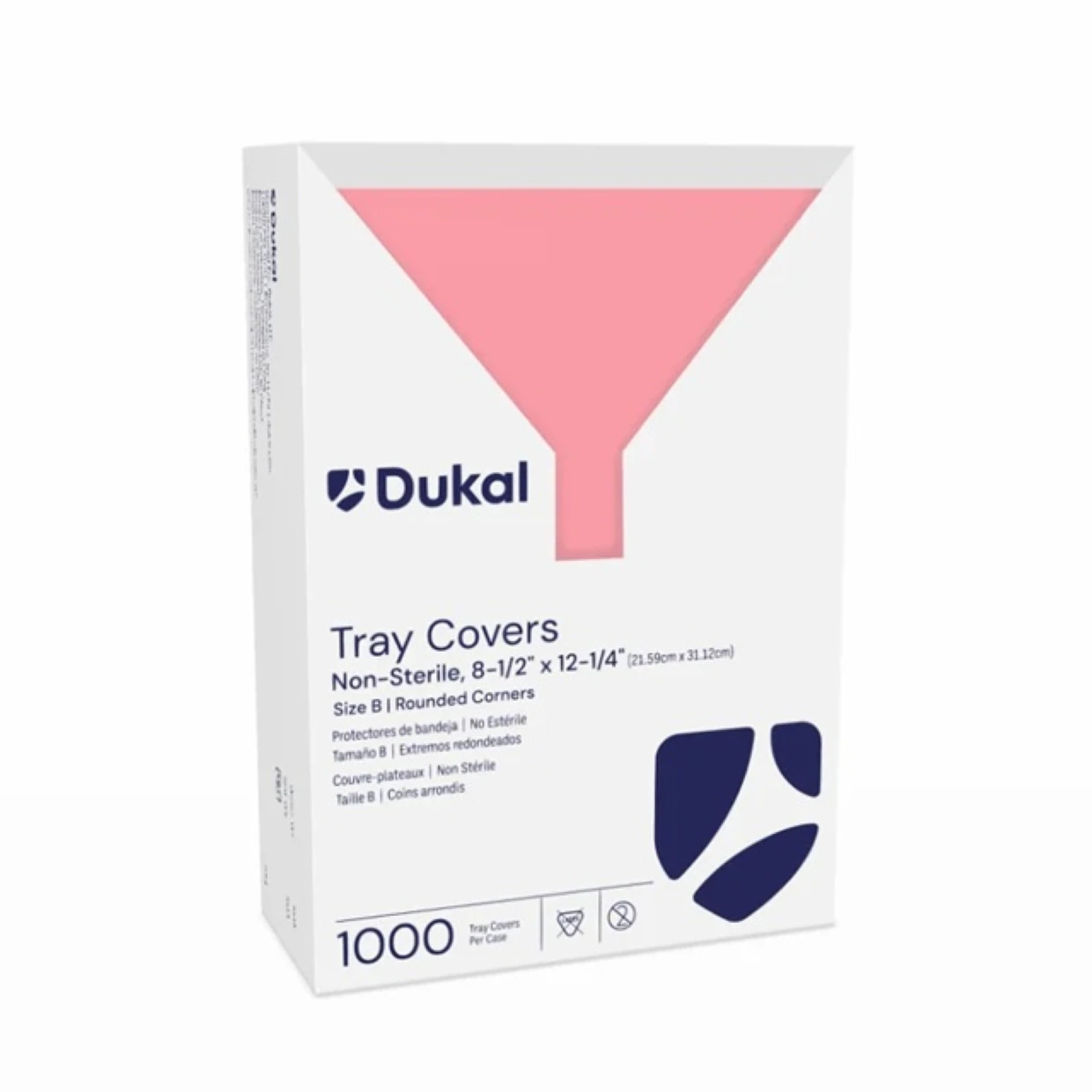 Dukal Tray Covers, Size B, 8.5" x 12.25", Disposable Paper, 1000/Box, 27501