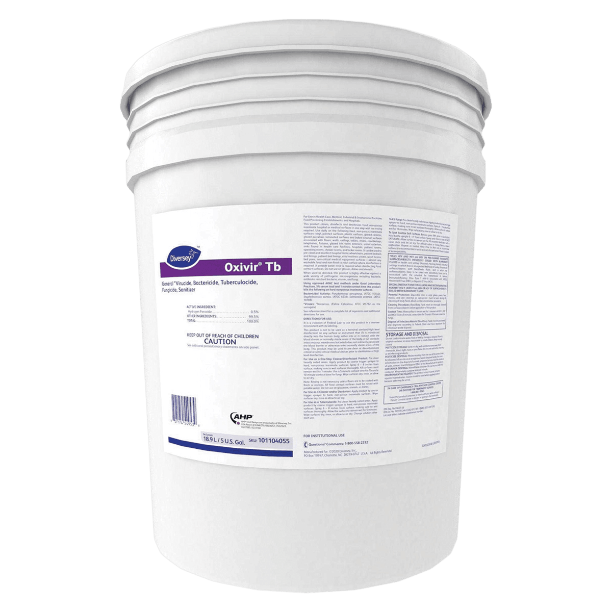 Diversey Oxivir TB RTU Surface Cleaner & Disinfectant, Cherry Almond Scent, 5 Gallon Pail, 24/Case