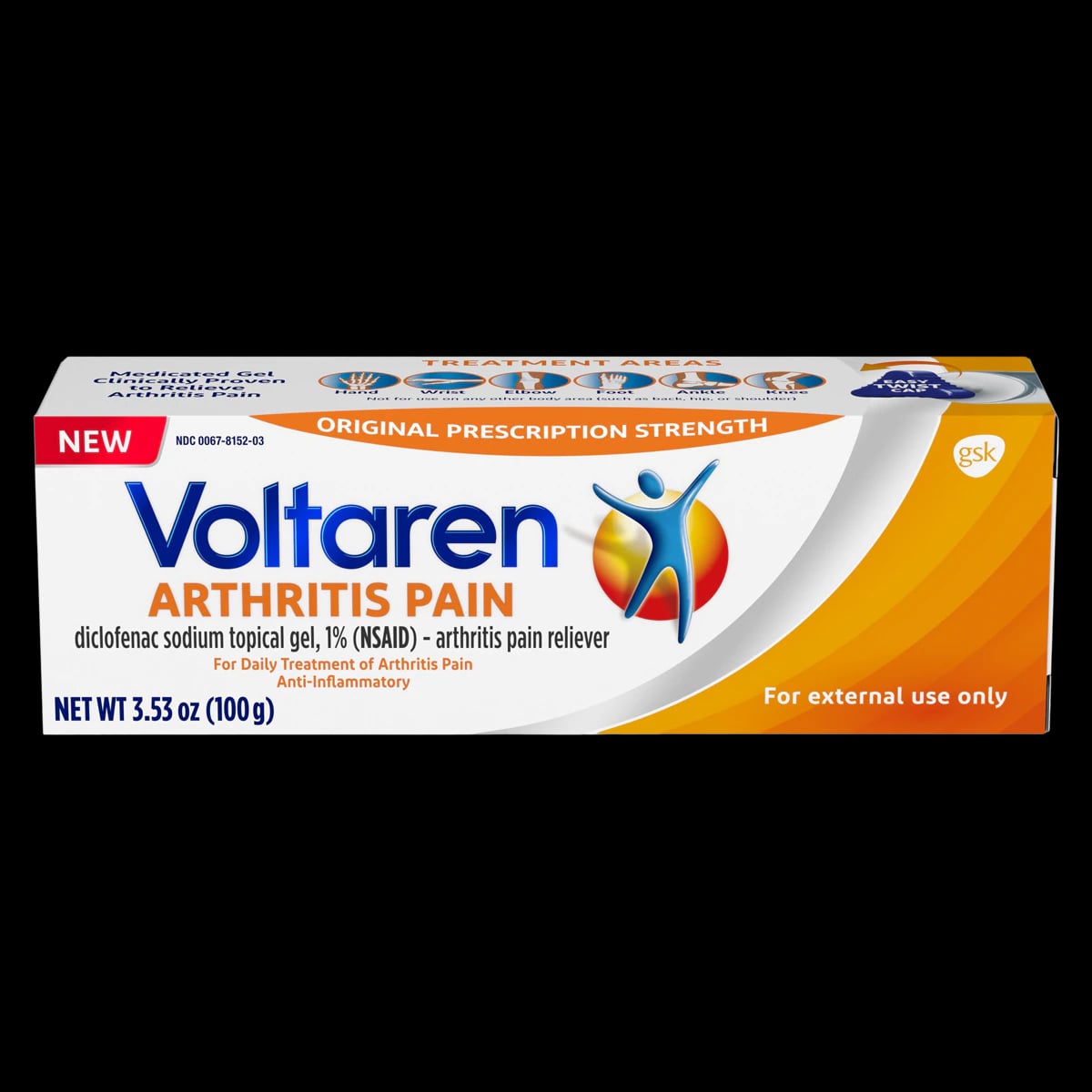 Voltaren Arthritis Pain Gel, 1% NSAID, 100g Tube
