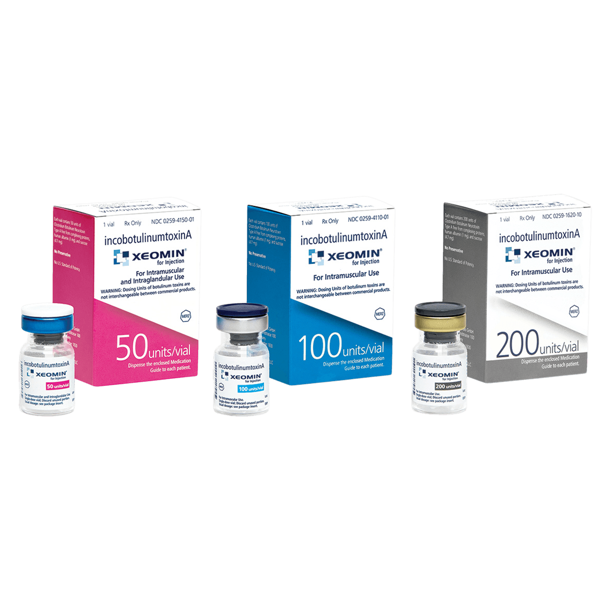 Xeomin Injectable, 50 Units/Vial, Single Dose Vial (SDV)