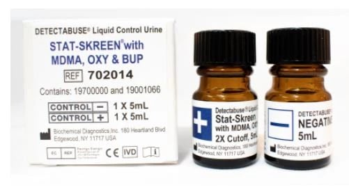 Kova Detectabuse Urine Positive/Negative Control, 5 mL, MDMA/OXY/BUP, 2/Box