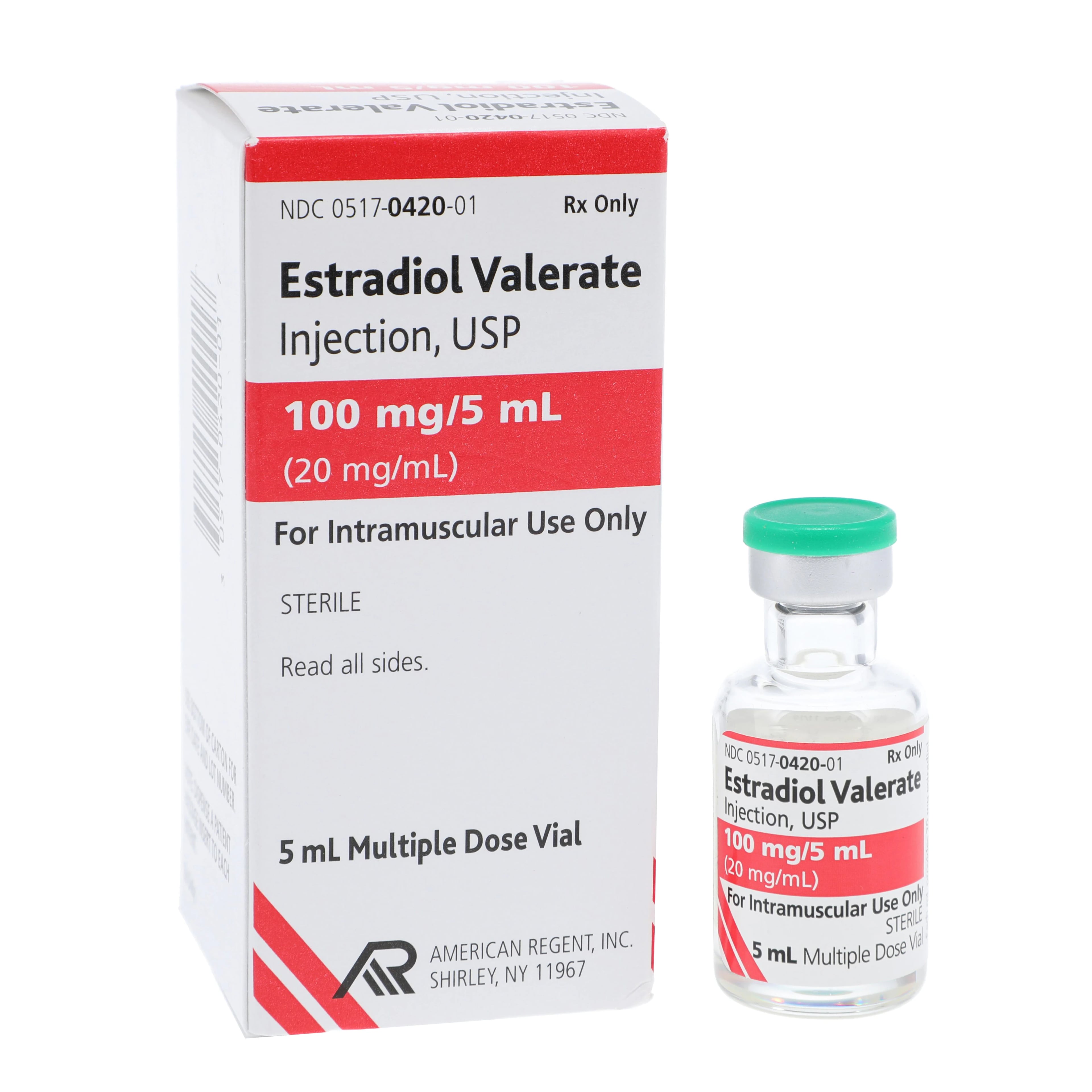 Estradiol Valerate Injection, 20 mg/mL, 5 mL Multi-Dose Vial