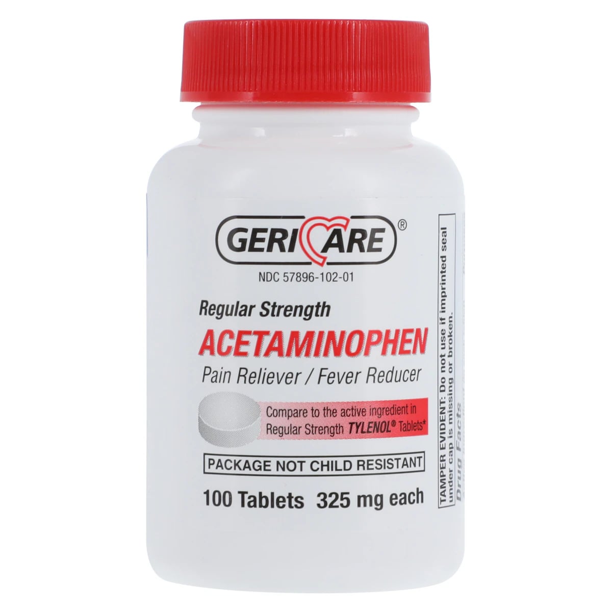 Geri-Care Acetaminophen Tablets, 325mg, 100/Bottle