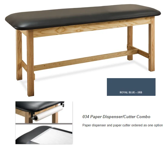 Clinton Industries Classic Series Straight Line Treatment Table, Royal Blue, 400 lb Capacity