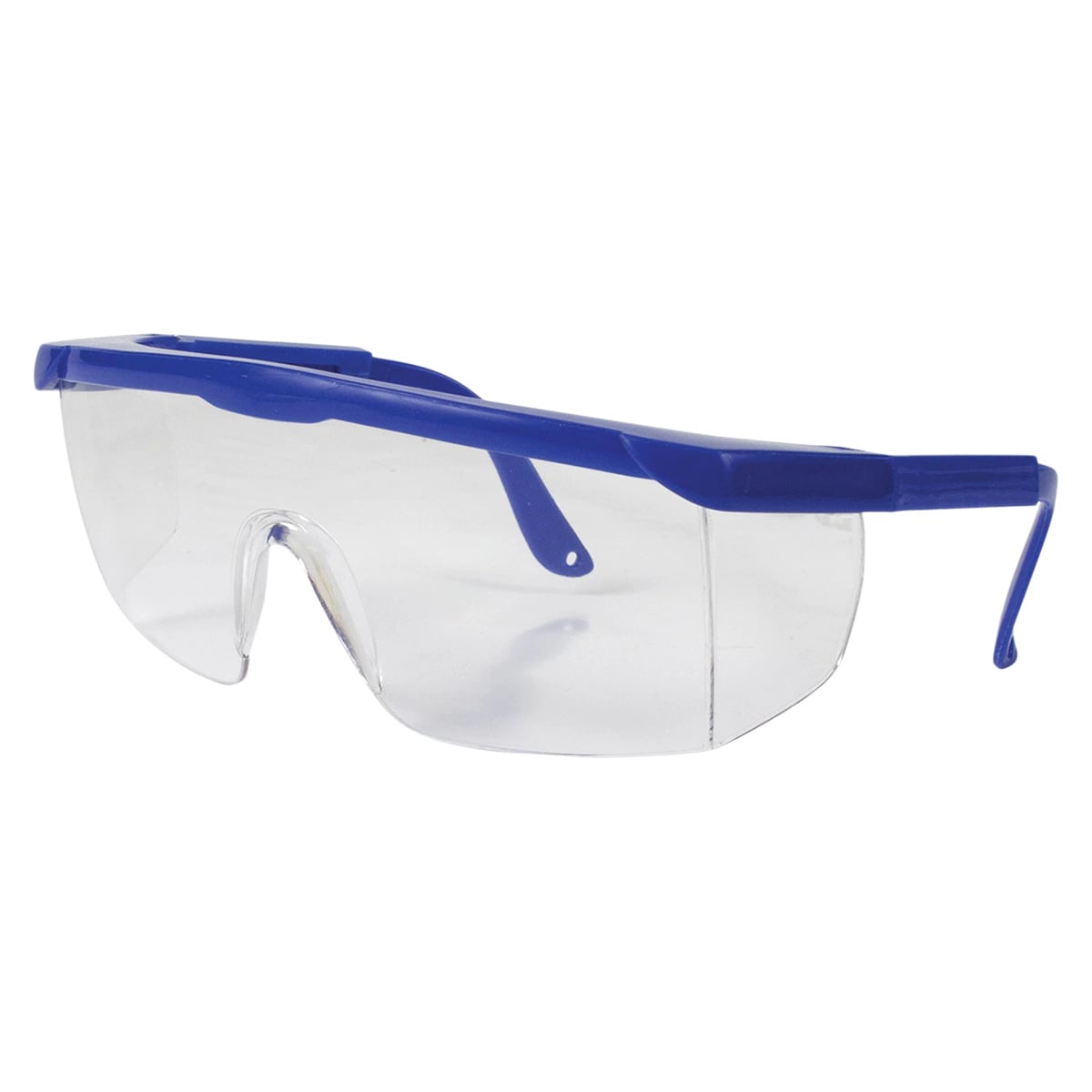 Dynarex Clear Safety Glasses with Blue Frames, 50/Case