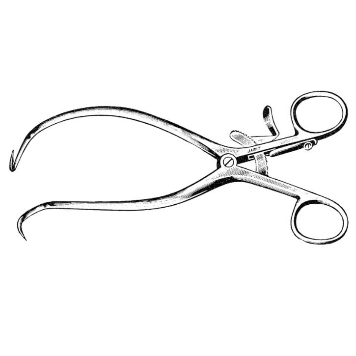 Jarit Seletz-Gelpi Laminectomy Retractor, 6.5" (6-1/2"), Stainless Steel, Non-Sterile, Reusable