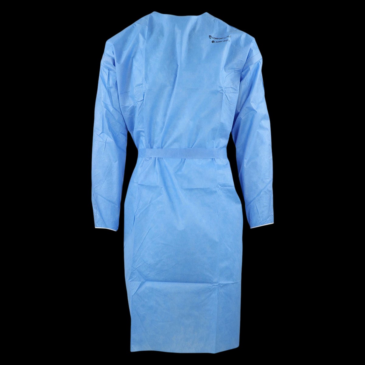 ComfortGuard Disposable Isolation Gown, AAMI Level 2, SMS, Large, Blue, Knee Length, Non-Sterile, 10/Bag