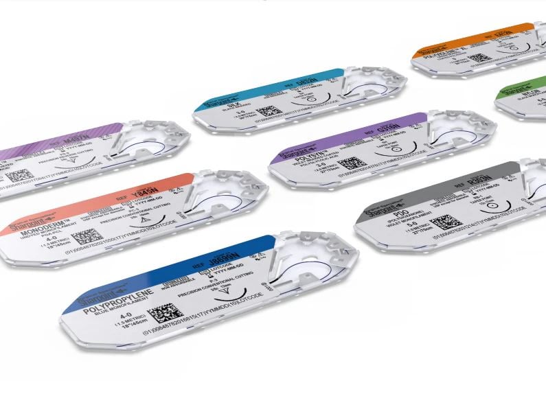 Sharpoint Chromic Gut Suture, Size 0, 1 x 36", Monofilament, Absorbable, CT-1 Taper Point Needle, 1/2 Circle, 36mm, Uncoated Natural, 12/Box