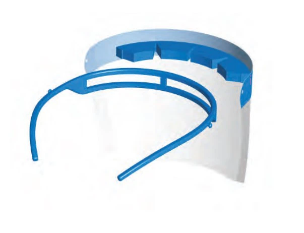 Splash Shield Face Shield Head Frame Only, Blue, 100/Case