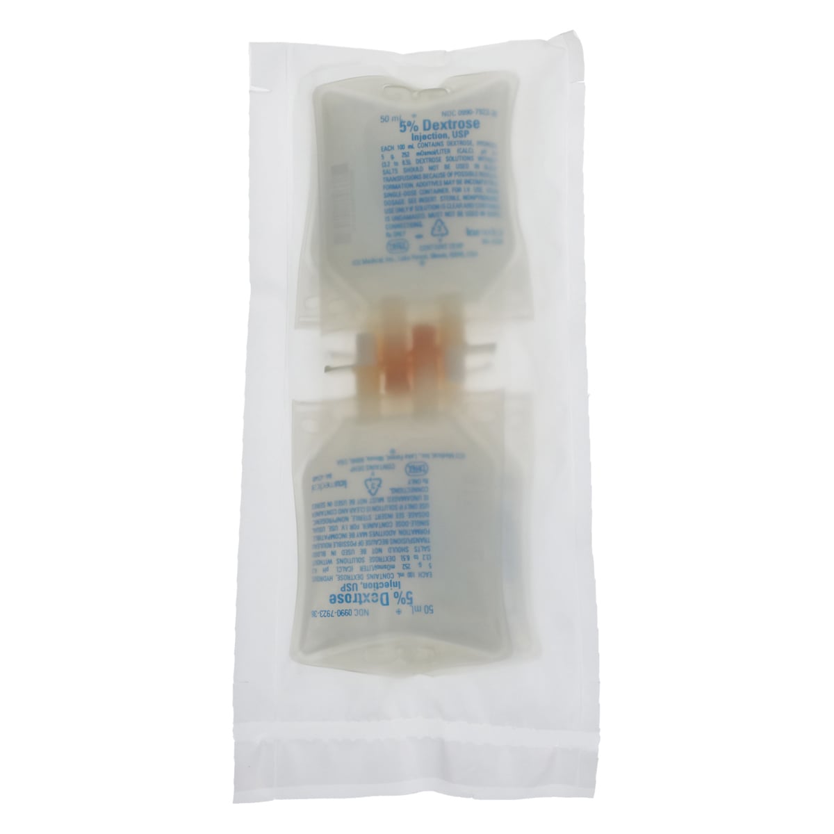 MED Trinity 5% Dextrose in Water IV Solution, 50mL Bag, DEHP-Free, 80/Case