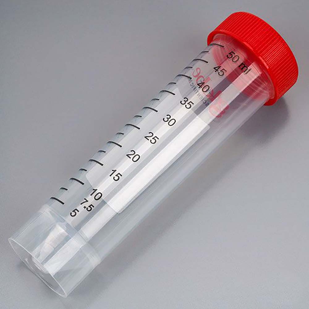Globe Scientific Diamond MAX Centrifuge Tube, Polypropylene, 50mL, Conical Bottom, Self-Standing, Sterile, Screw Cap, 500/Case