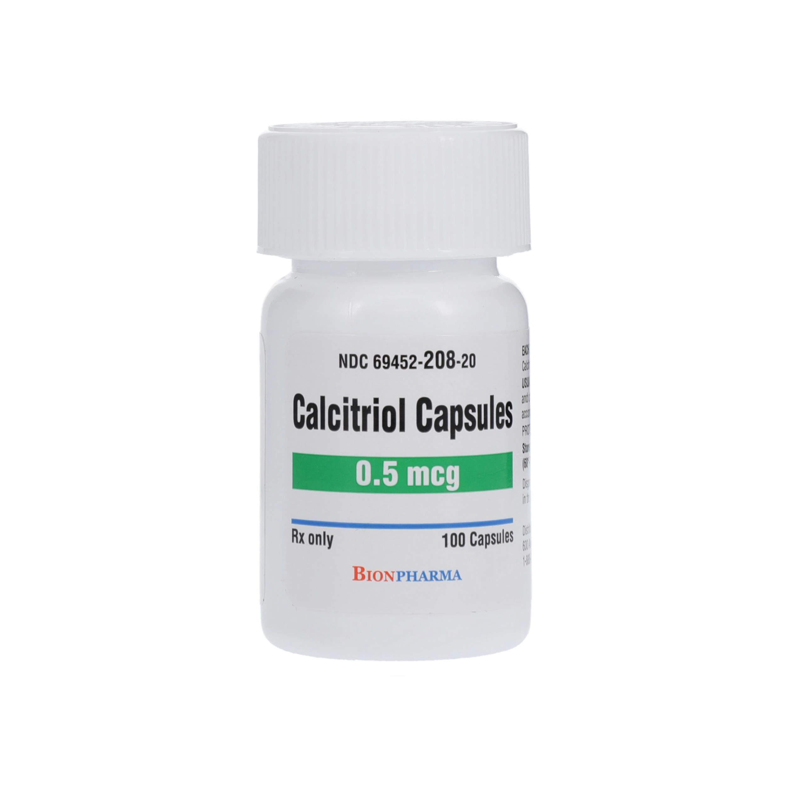 Calcitriol Capsules 0.5 mcg, 100 Count Bottle (Bionpharma Inc.)