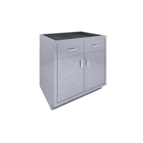 Mac Medical Stainless Steel Base Cabinet with Dual Drawers and Doors