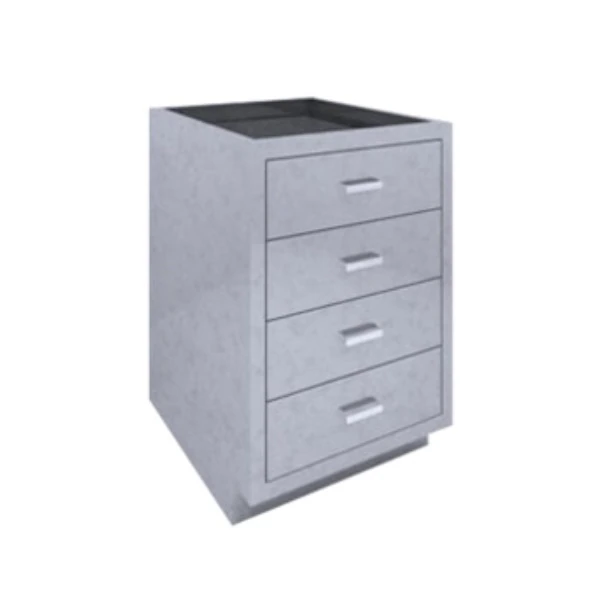 Mac Medical Stainless Steel Base Cabinet with 4 Drawers