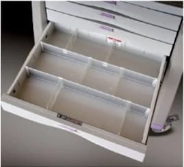 Capsa Solutions Avalo Cart Main Drawer Divider Kit, 3" Height, 1/Package