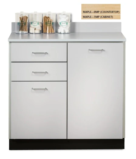 Clinton Industries Base Cabinet with 2 Drawers and 2 Doors, Maple Laminate