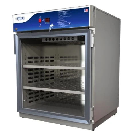 Mac Medical D-Series Blanket/Fluid Warmer, Silver, Single Chamber, Mobile Base, Glass Door, 90-160°F