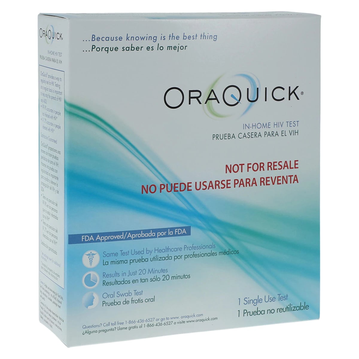 OraQuick In-Home HIV Test Kit, CLIA Waived, 6 Tests/Box