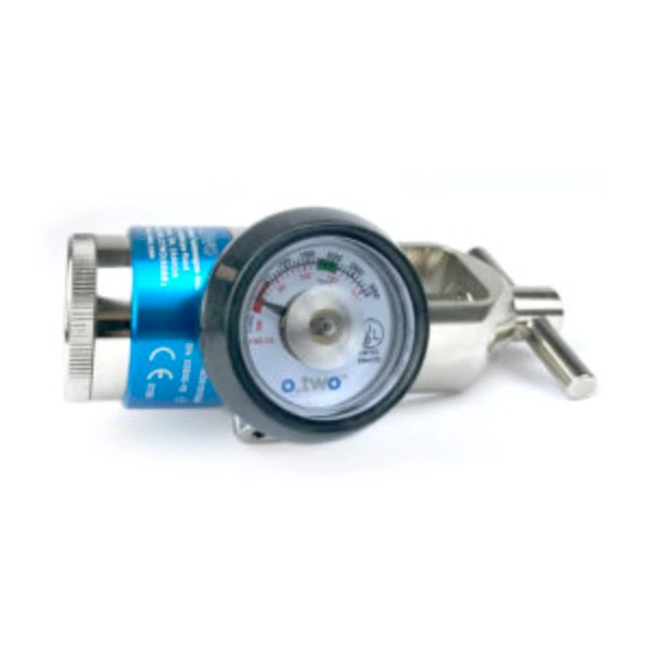 O-Two Medical Technologies N2O Pressure Regulator with Brass Pin-Indexed Yoke and Self-Sealing DISS Outlet