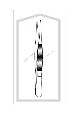 Sklar Instruments Splinter Forceps, Straight, Fine Point, 4.5" (4-1/2"), Stainless Steel, Each