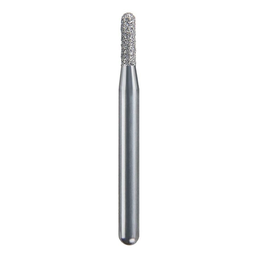 Spring Health Products Coarse Round End Cylinder Diamond Bur, FG 838-012, Single-Use, 25/Pack, ZGW2C25