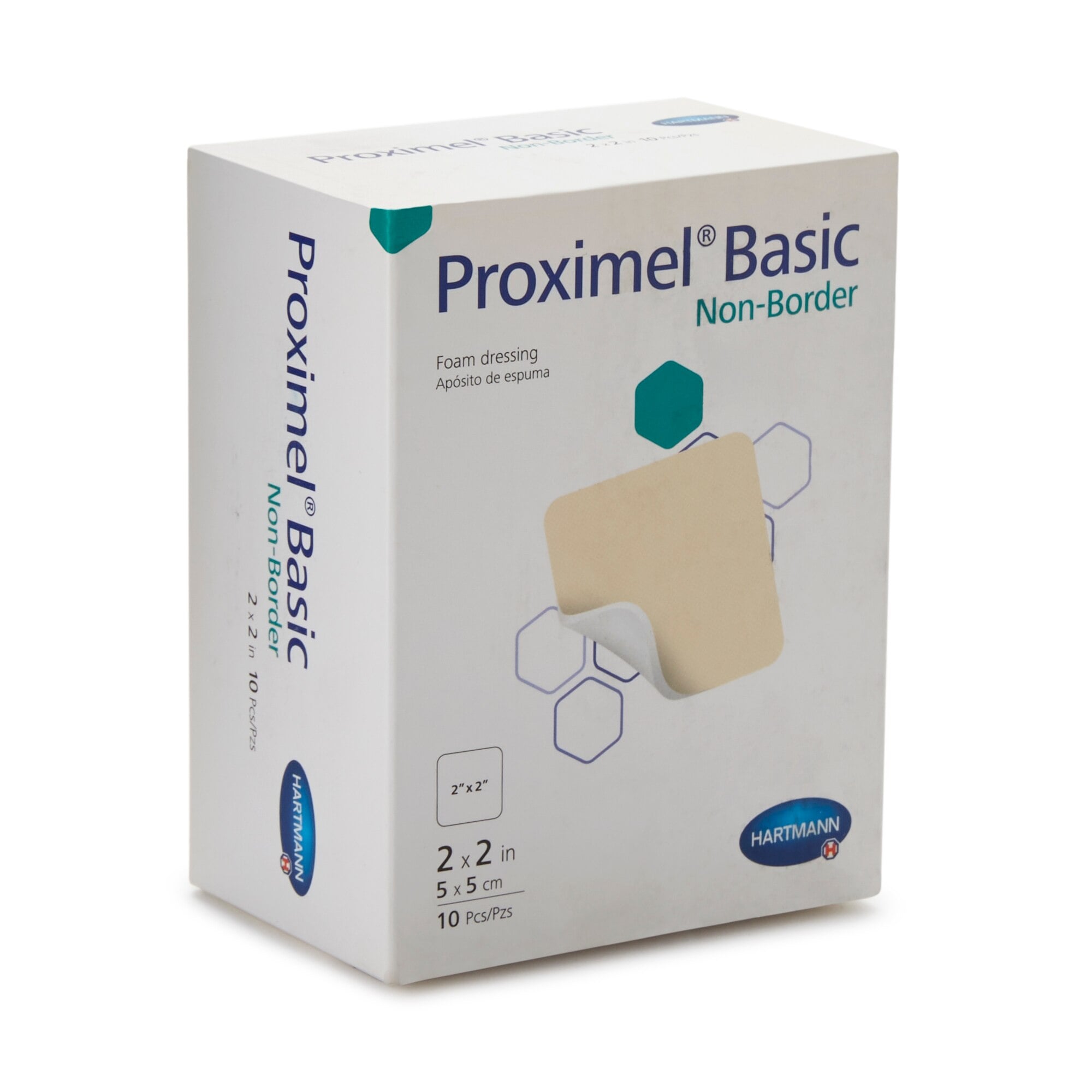 Hartmann Proximel Basic Foam Non-Border Dressing, 2" x 2", Sterile, Square