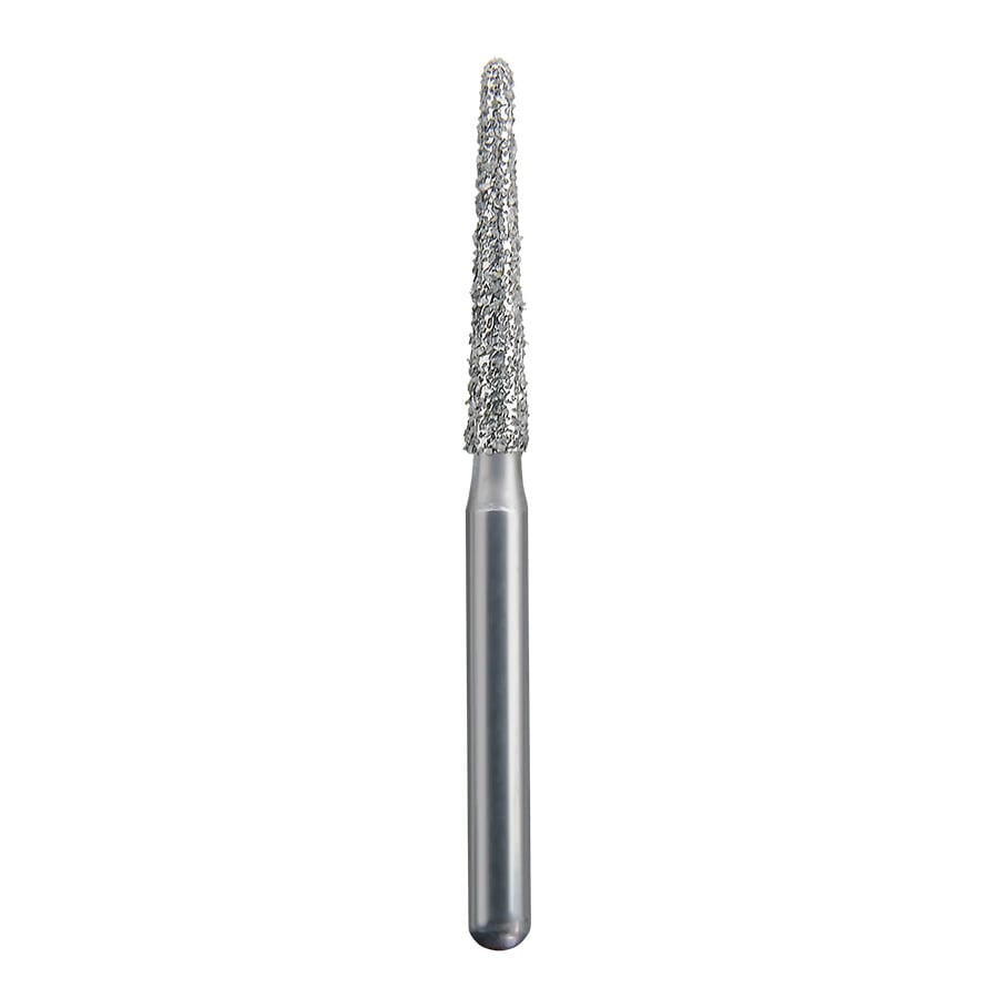 Spring Health Products Coarse Round End Taper Diamond Bur, FG, 850-014, Single-Use, 25/Pkg, 771.10C25