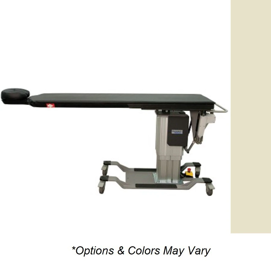 Oakworks CFPM300 C-Arm Imaging Table, 84x22x26-44", Pewter, 500 lb Capacity, Foot Control with 5" Casters