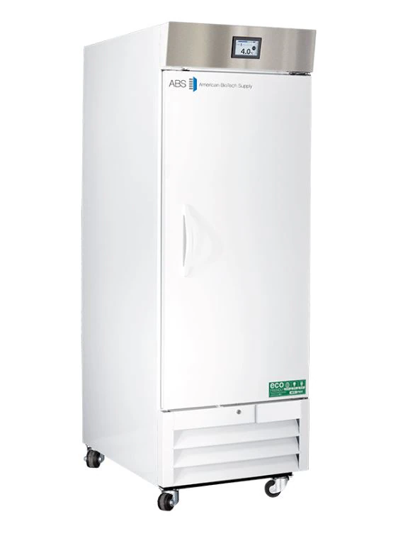 American Biotech Supply Premier Laboratory Refrigerator, 26 Cu Ft, Solid Door, Self-Closing, 1 to 10C, Cycle Defrost