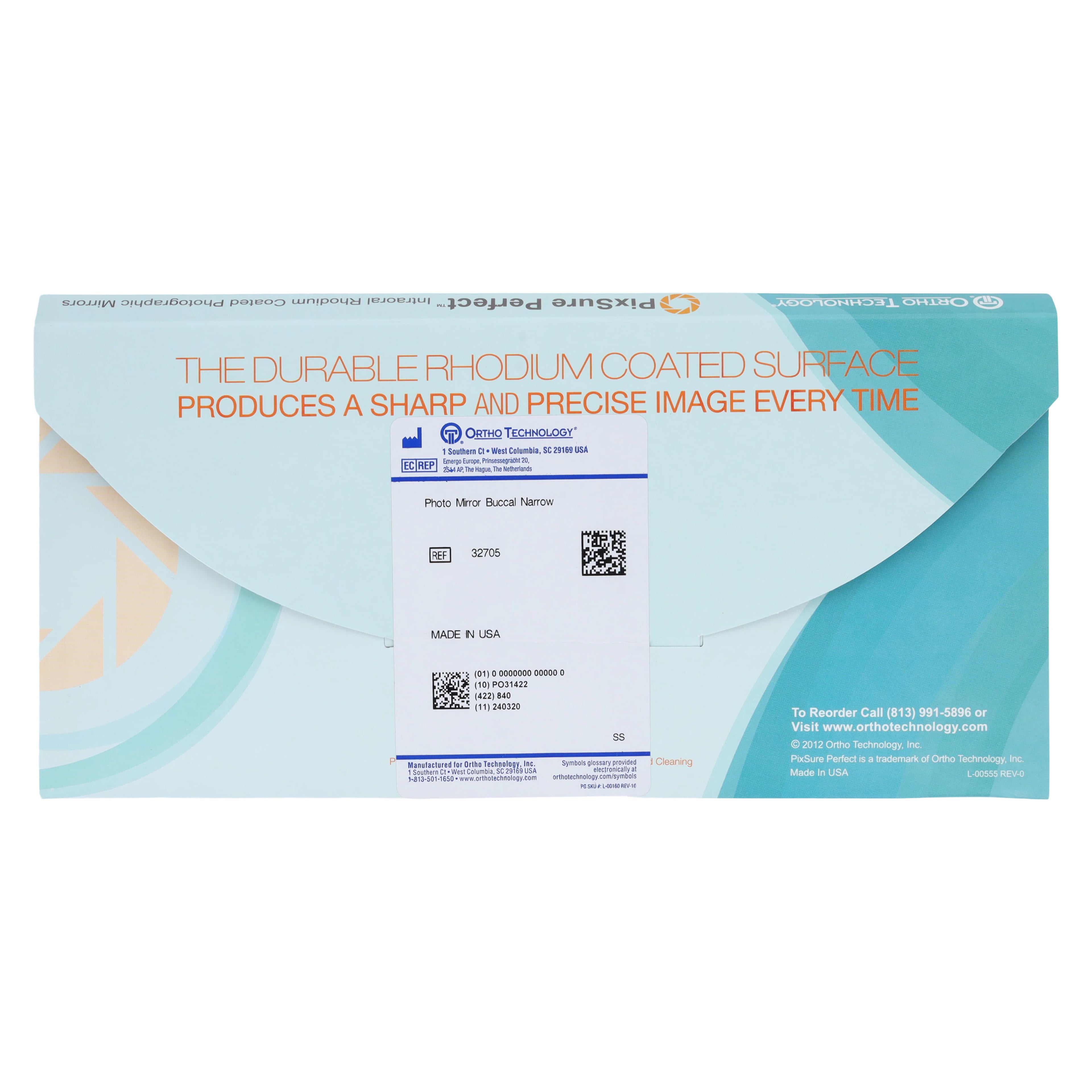 PixSure Perfect Dental Photo Mirror, Buccal Narrow, Autoclavable, 5 3/4 in x 2 in x 1 in, Each