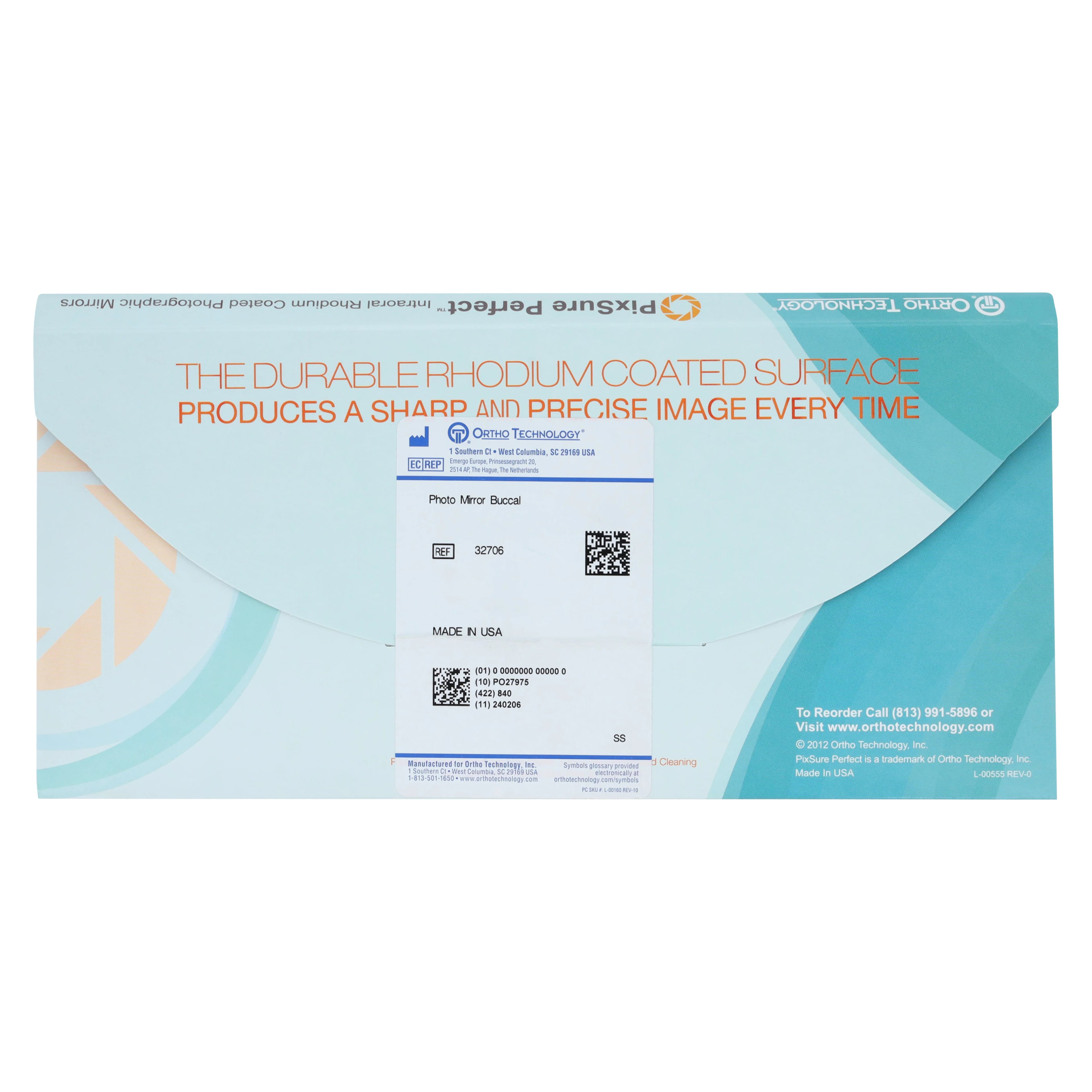 PixSure Perfect Dental Photo Mirror Buccal, Autoclavable, 6 1/4 in x 2 1/4 in x 1 3/4 in, Each