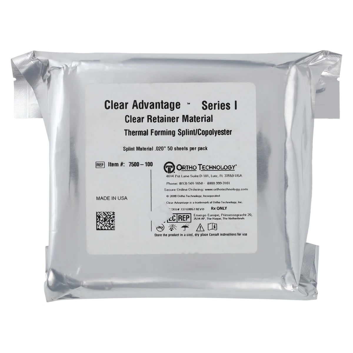 Ortho Technology Splint Material .020, 0.5 mm, 50/Package