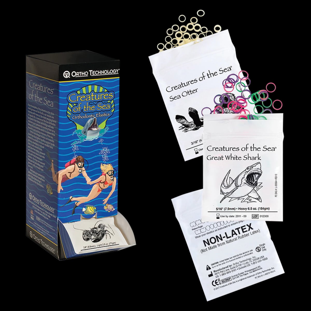 Creatures of the Sea Natural Latex Elastics, Light Force, 1/8 in, Amber, 5000/Box, 01KEZKNKQEM2821XD7SP4W79X5