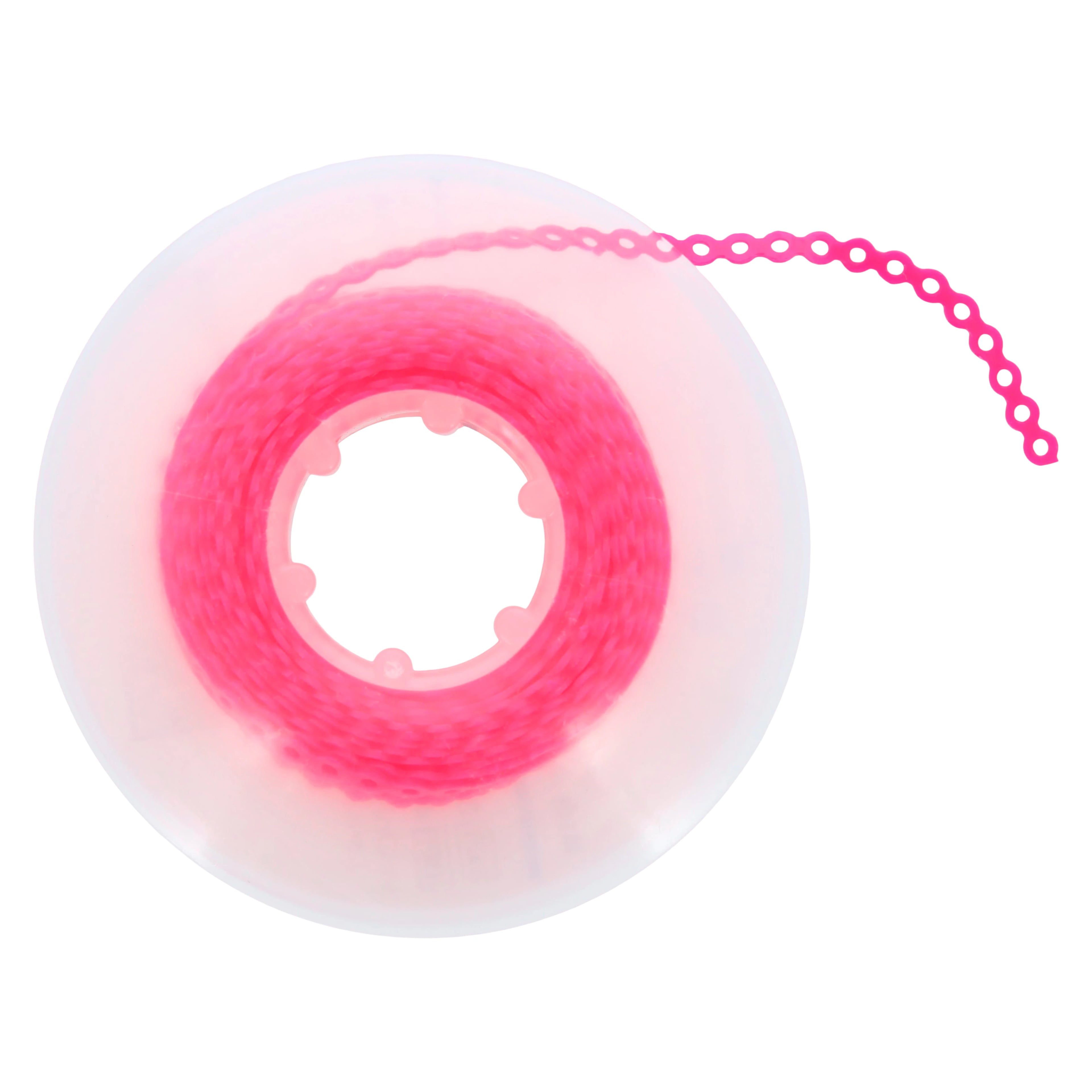 Ortho Technology Maximum Short Power Chain on Spools, 15' Spool, Fluorescent Pink, Latex-Free