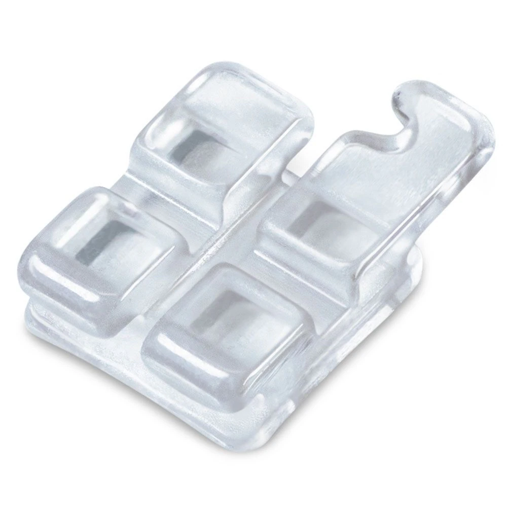 PURE Sapphire MBT Individual Brackets, 0.022 in, 1st Lower Right Bicuspid with Hook, LR4, 10/Box