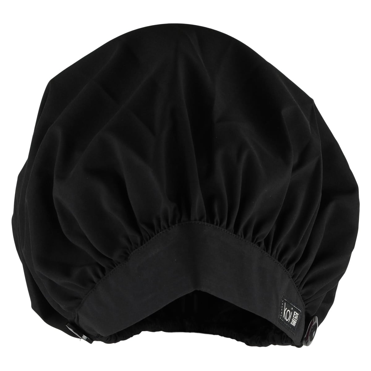Koi Reusable Surgical Cap, Adult Unisex, Black, Polyester/Spandex, Non-Sterile, Each