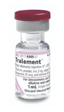 Tralement (Trace Elements 4) Injection, Single-Dose Vial, 1 mL, 25/Package