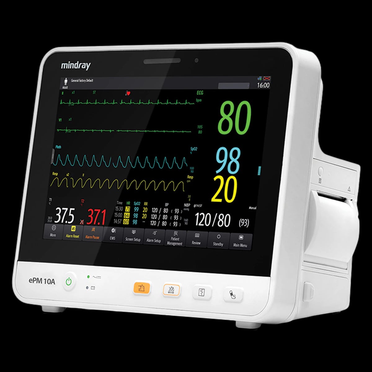 Mindray ePM 10A Patient Monitor with Masimo SpO2 Pulse Oximetry, 1 Each