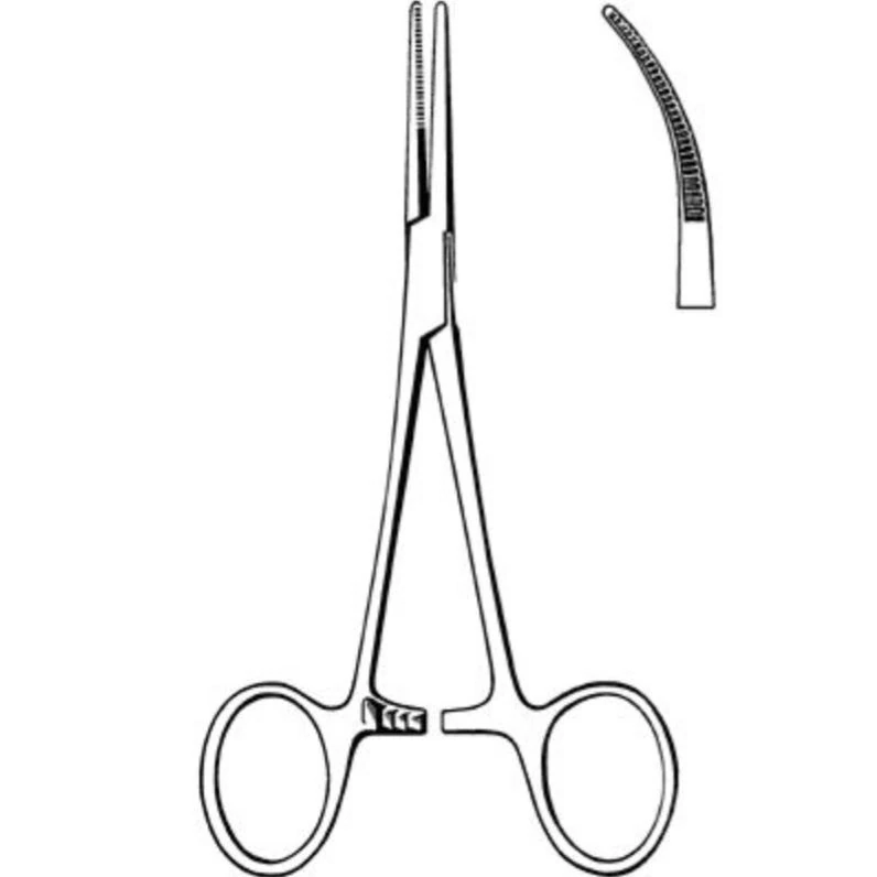 Sklar Kelly Rankin Hemostatic Forceps, Curved, 6.25", Stainless Steel, 25/Case