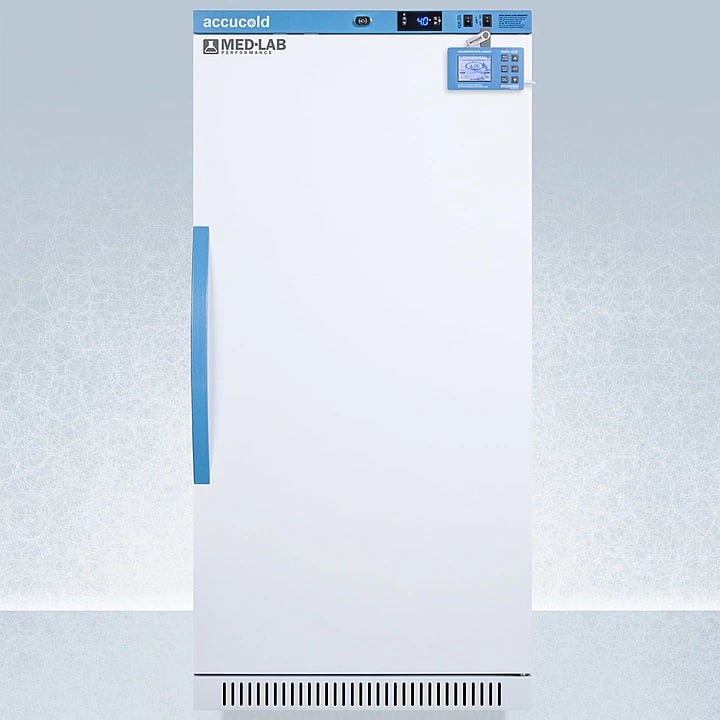 Accucold Performance Series Laboratory Refrigerator, 8 Cu Ft, Solid Door, 2 to 10C, Auto Defrost, with Data Logger