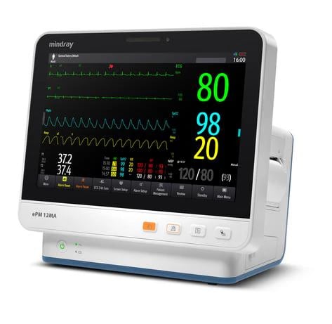Mindray ePM12A Patient Monitor with Nellcor SpO2, Touchscreen