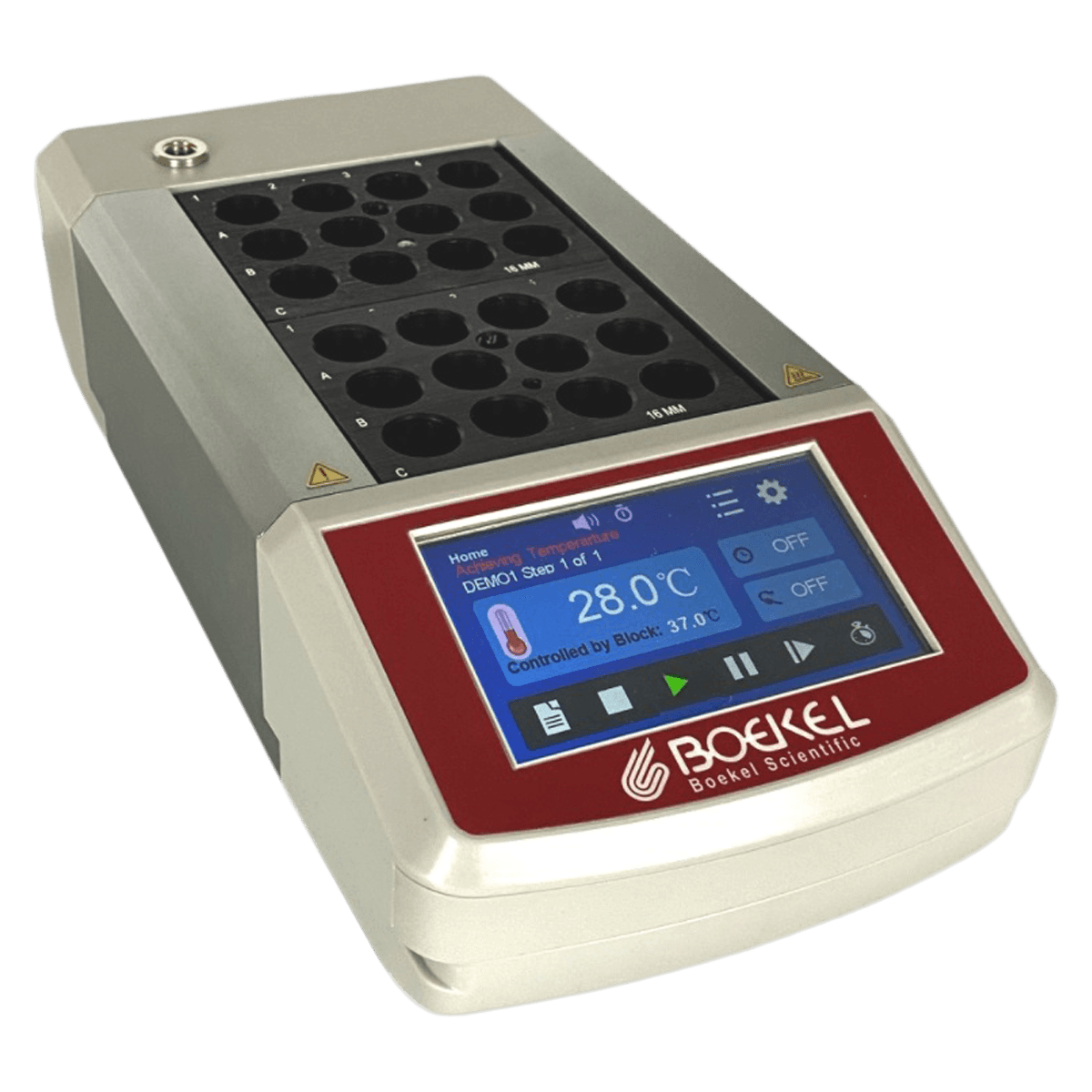 Boekel Industries Inc. Heater Dry Bath 2 Block Touch, 230V, Programmable Timer, Touch Screen, 6x12x3-1/4"