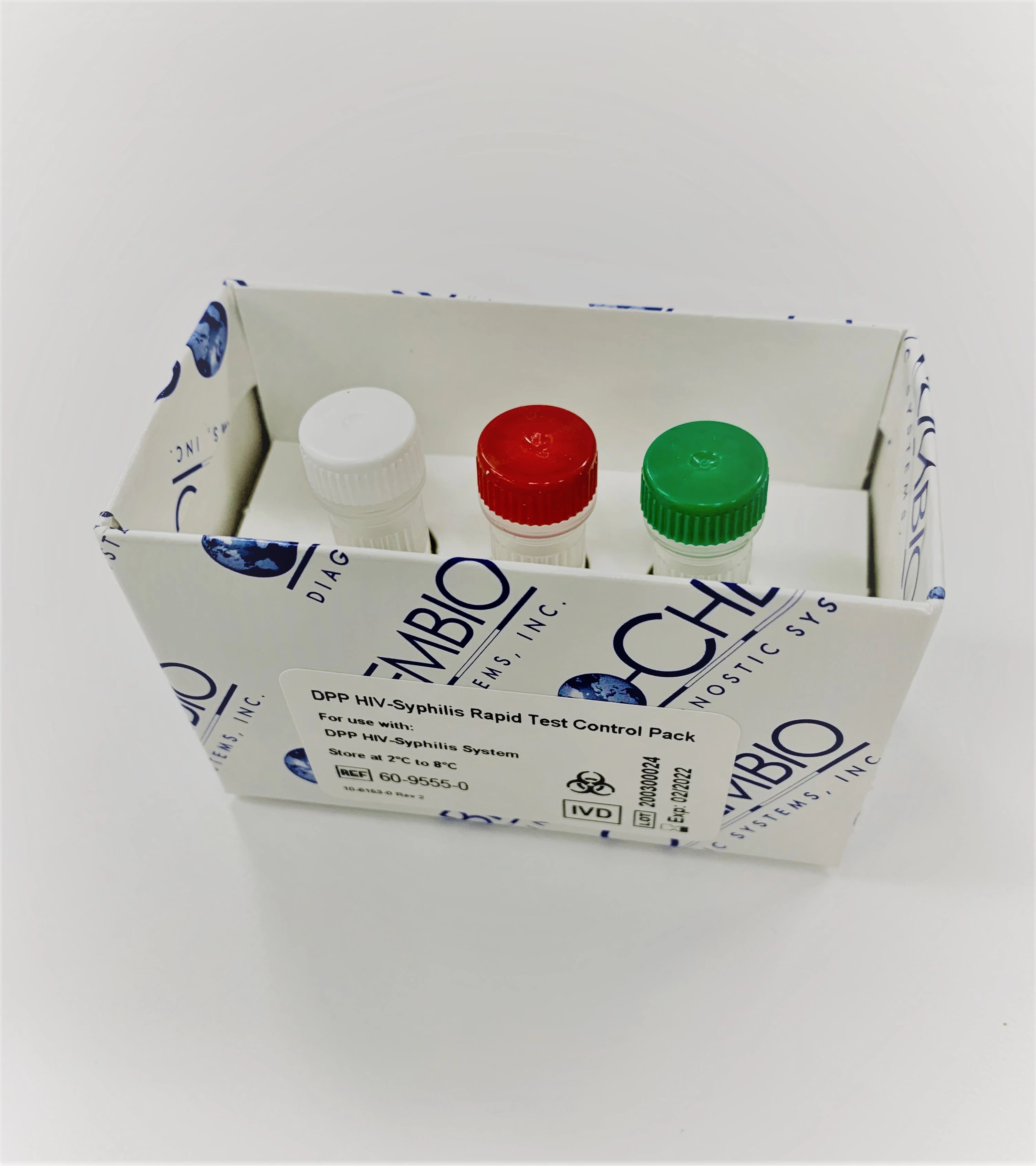 DPP HIV-Syphilis Control Pack, 3 Vials (1 HIV-1/Syphilis Reactive, 1 HIV-2 Reactive, 1 Non-Reactive), 3/Box
