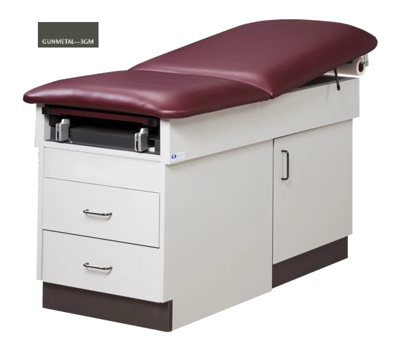 Clinton Industries Family Practice Exam Table, Gunmetal Gray, 400 lb Capacity