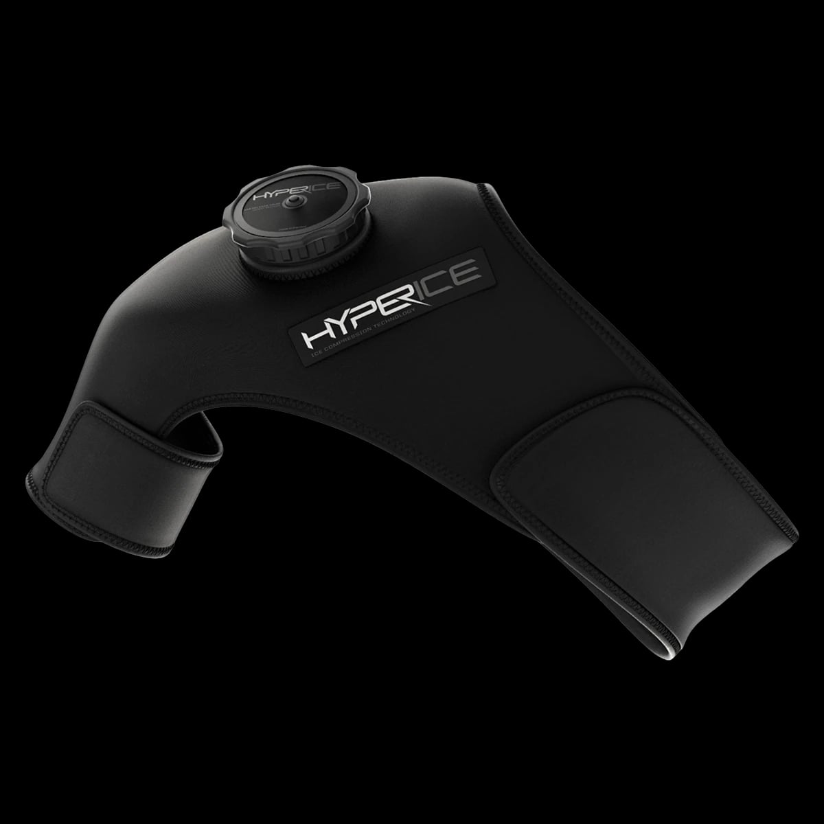 Hyperice ICT Shoulder Right Ice Compression Massager, Black Neoprene