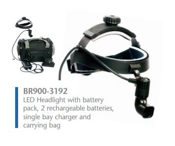BR Surgical Premium LED Headlight with Battery Pack