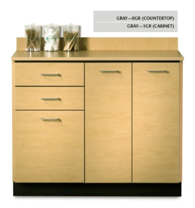 Clinton Industries Base Cabinet with Right Sink, Gray Laminate